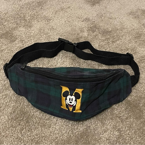 Disney Other - Vintage Disney Store Mickey Mouse Fanny Pack Belt Bag Crossbody Plaid